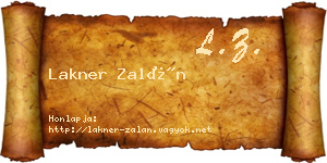 Lakner Zalán névjegykártya