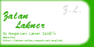 zalan lakner business card